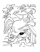 A coloring page of looney tunes